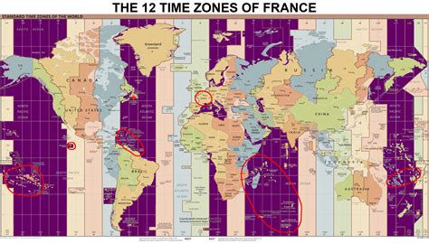 how many time zones does france have